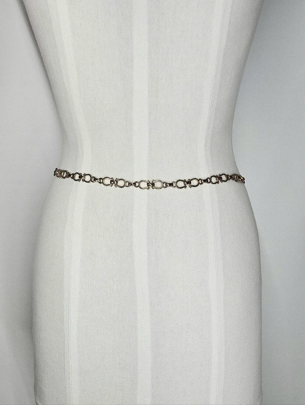 Chain Belt S/M Vintage Antique Copper Gold Gancini Horsebit Equestrian Necklace